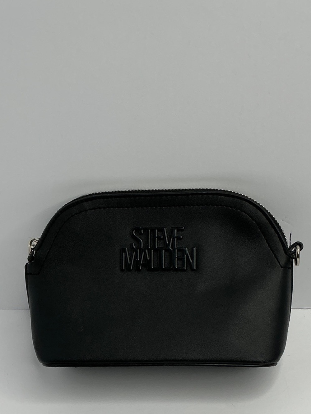 Steve Madden Black Leather Toiletry Pouch